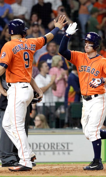 Maybin's return sparks Angels to 9-4 win over Astros (Jun 09, 2017)